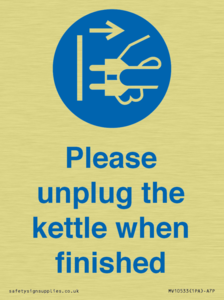 Please unplug the kettle when finished